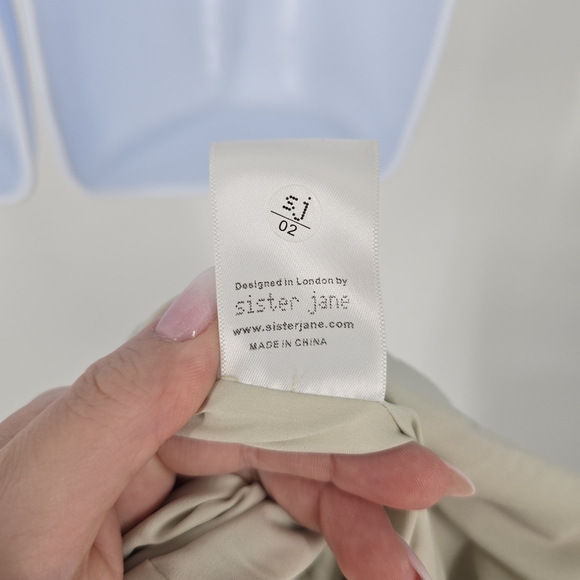 Sister Jane Button Front Mini Dress Vintage Floral Brocade Print Size S - Picture 11 of 12